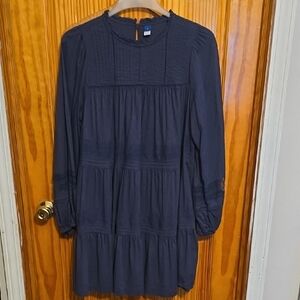 Old Navy Navy Blue Long Sleeve Dress